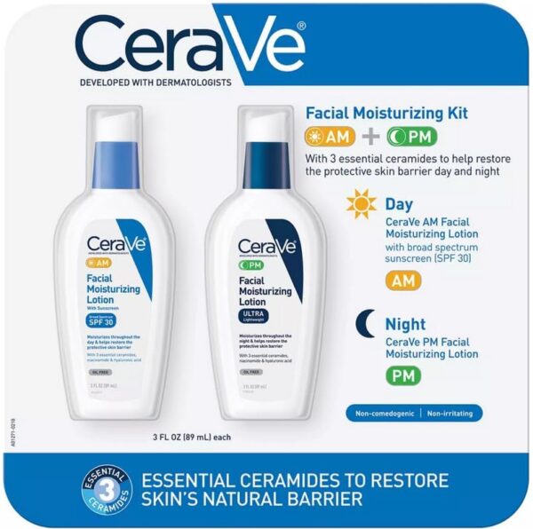 CeraVe Facial Moisturizing Lotion 3oz. AM/PM Bundle - Image 2