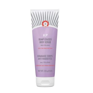 First Aid Beauty KP Bump Eraser Body Scrub Exfoliant for Keratosis Pilaris with 10% AHA – 8 oz