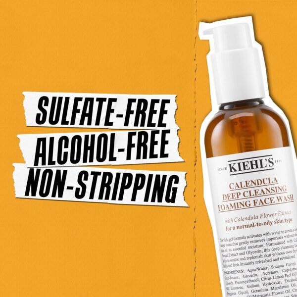Kiehl's Calendula Deep Cleansing Foaming Face Wash 7.8oz (230ml) - Image 3